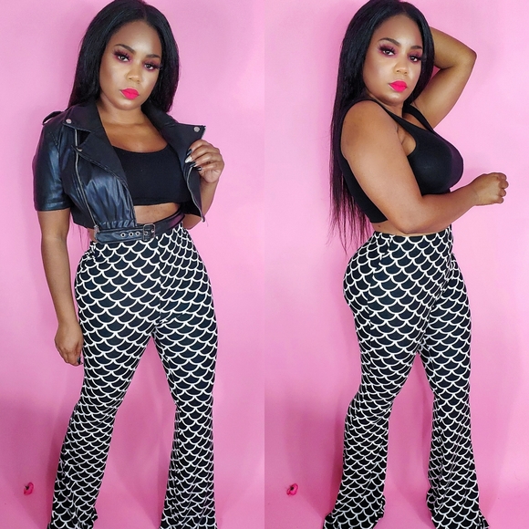 Cali Mentality Pants - "Siren" print bell bottoms